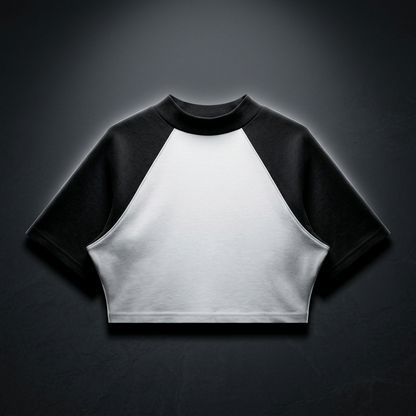 Women's Color Block Raglan Crop T-Shirt, view 1