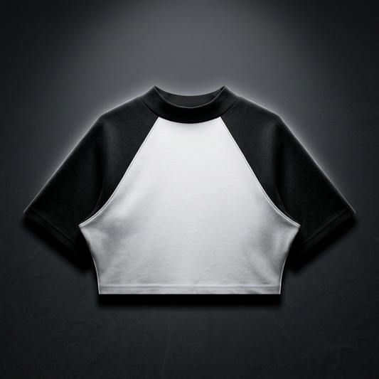 Women's Color Block Raglan Crop T-Shirt, view 1
