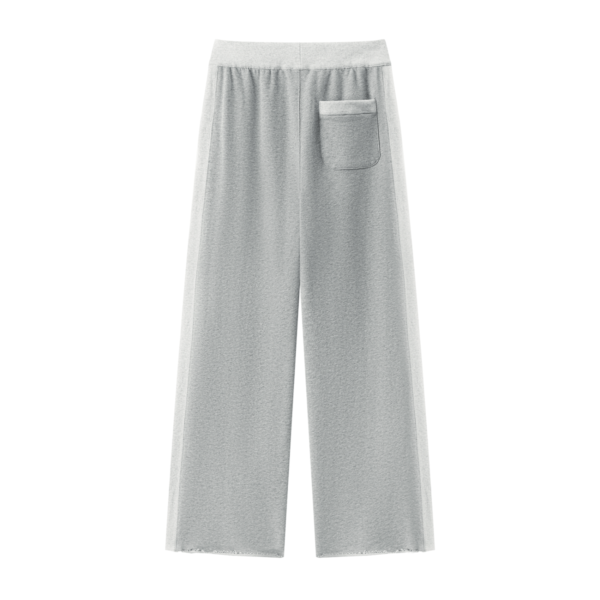 Women's Color Block Raw Hem Sweatpants in flower gray, alternate angle