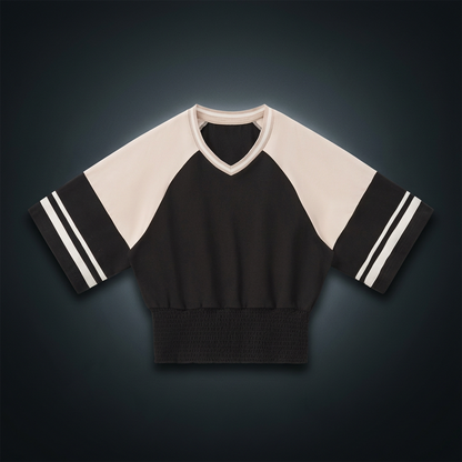 Women's Color Block Ruched T-Shirt