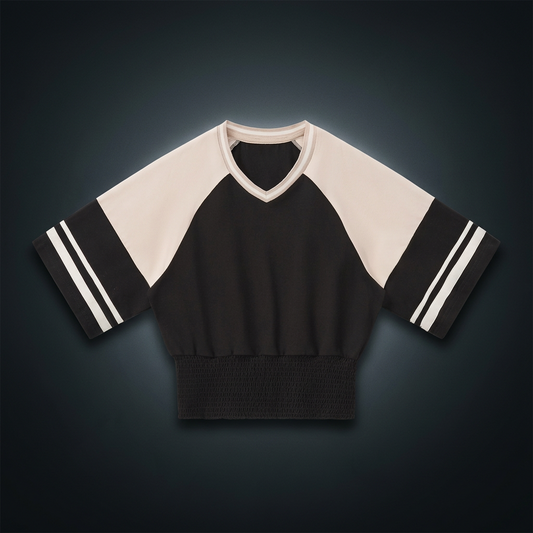 Women's Color Block Ruched T-Shirt