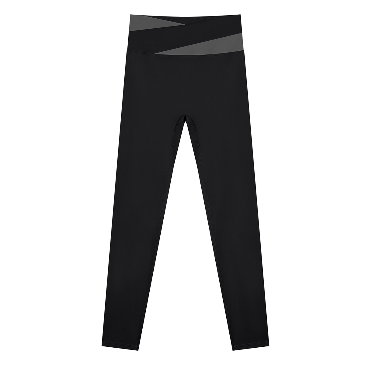 Women's Color Block Yoga Leggings in black with dark gray