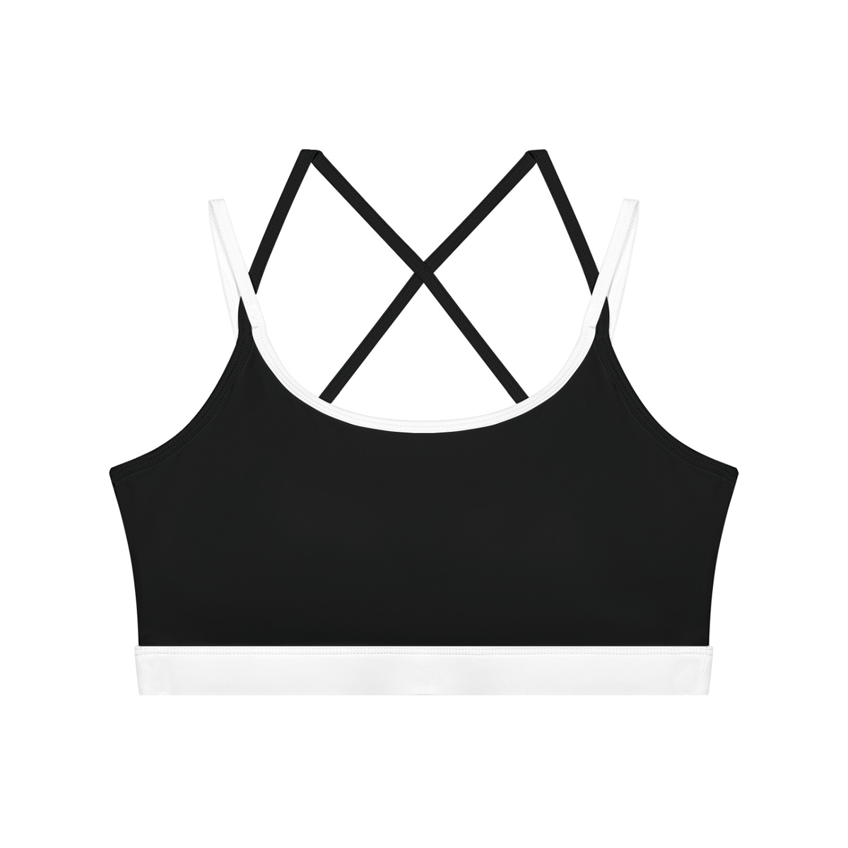 Women's Color Block Yoga Sports Bra in black