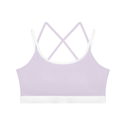 Women's Color Block Yoga Sports Bra in light purple