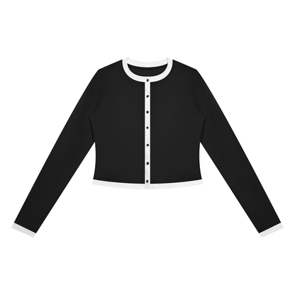 Women's Color Block Yoga Sports Jacket in black