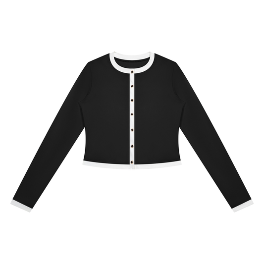 Women's Color Block Yoga Sports Jacket in black