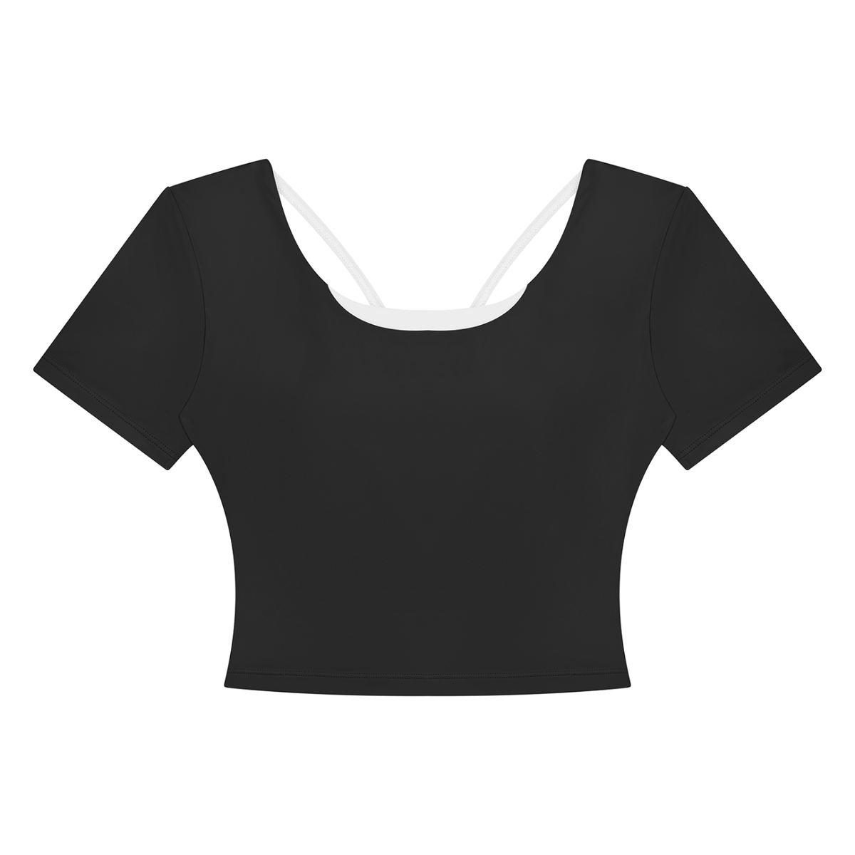 Women's Color Block Yoga T-Shirt in black