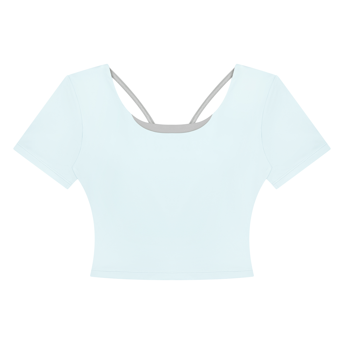 Women's Color Block Yoga T-Shirt in light blue