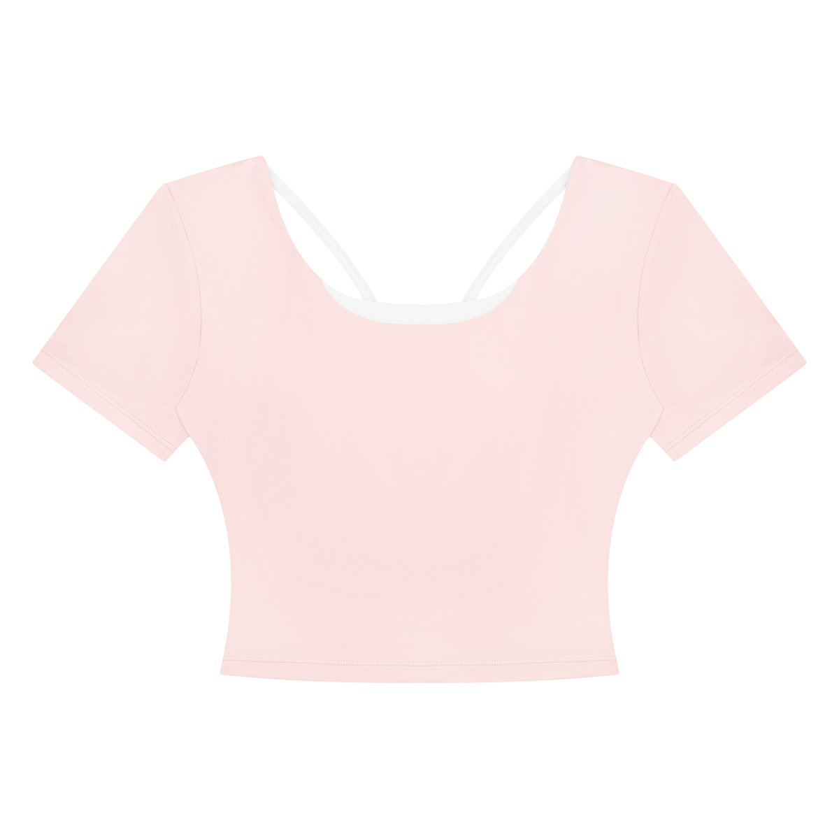 Women's Color Block Yoga T-Shirt in light pink
