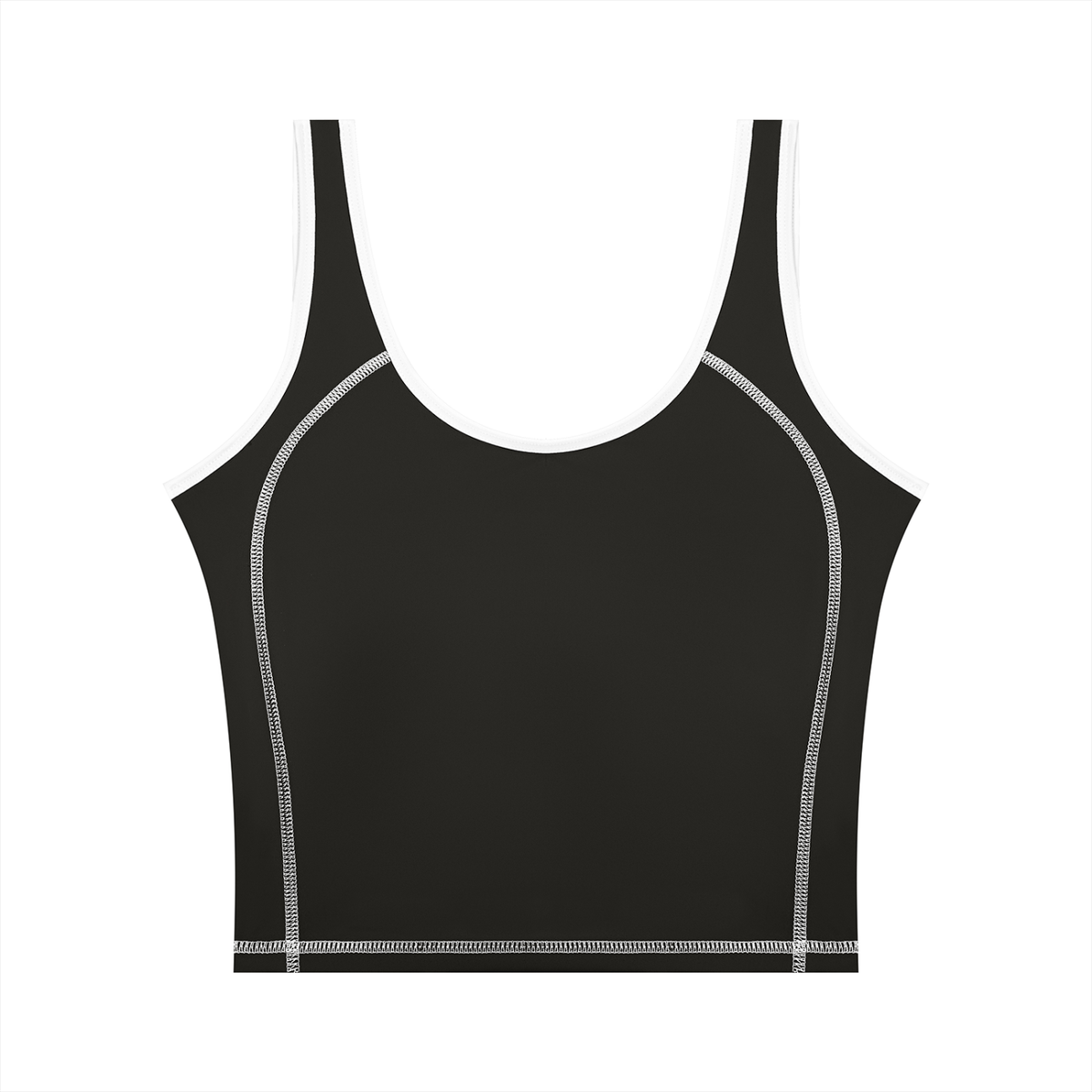 Women's Color Block Yoga Tank Top in black