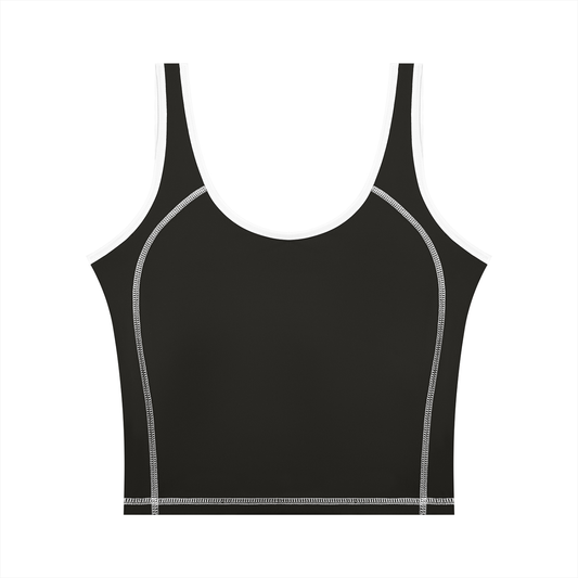 Women's Color Block Yoga Tank Top in black