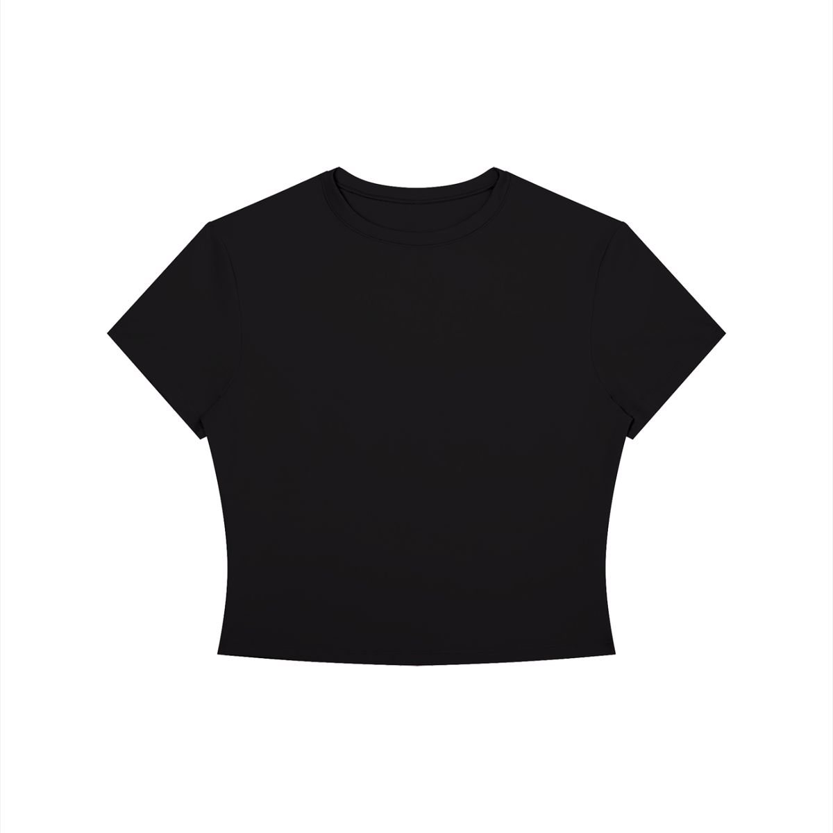 Women's Crewneck Crop T-Shirt in black