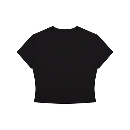 Women's Crewneck Crop T-Shirt in black