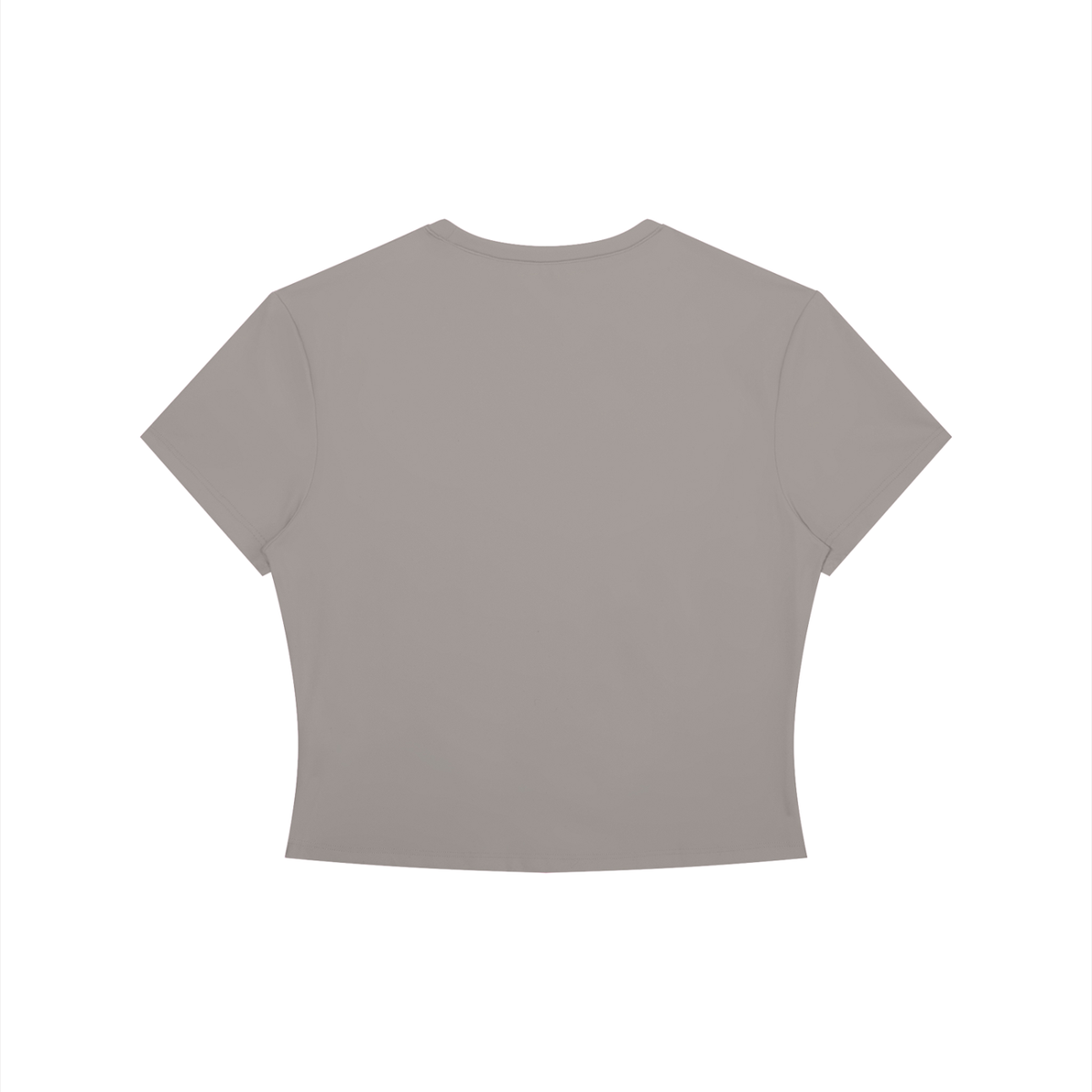 Women's Crewneck Crop T-Shirt in gray, alternate angle