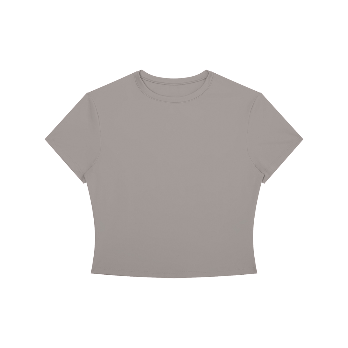 Women's Crewneck Crop T-Shirt in gray