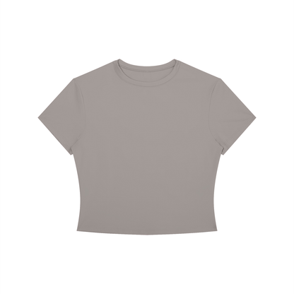 Women's Crewneck Crop T-Shirt in gray