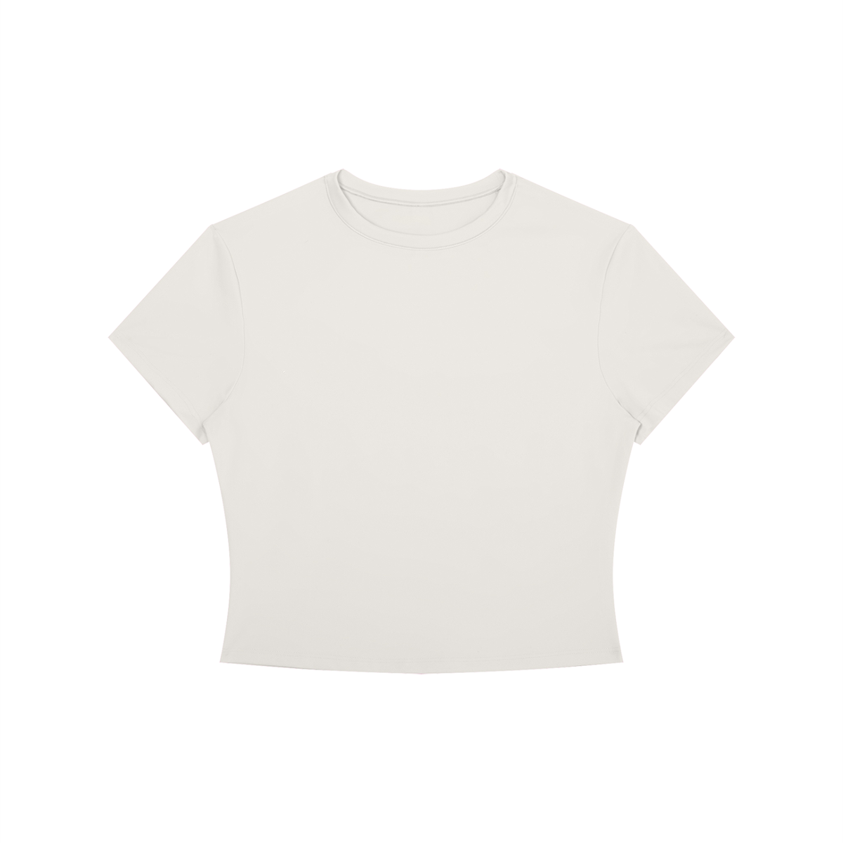 Women's Crewneck Crop T-Shirt in light gray