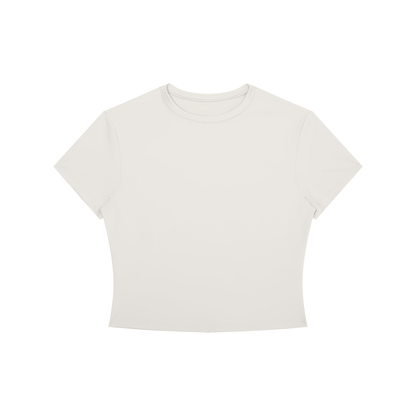 Women's Crewneck Crop T-Shirt in light gray