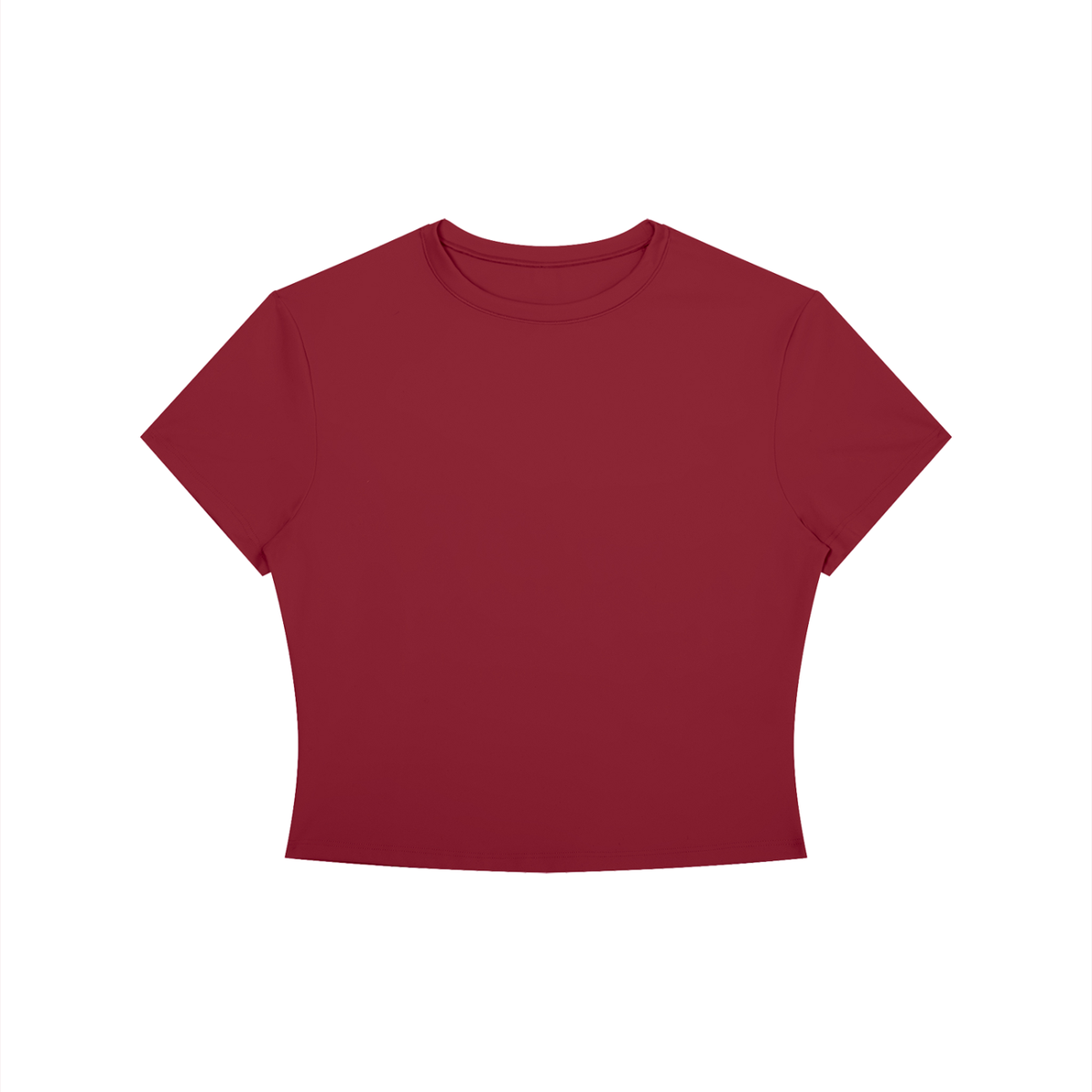 Women's Crewneck Crop T-Shirt in red