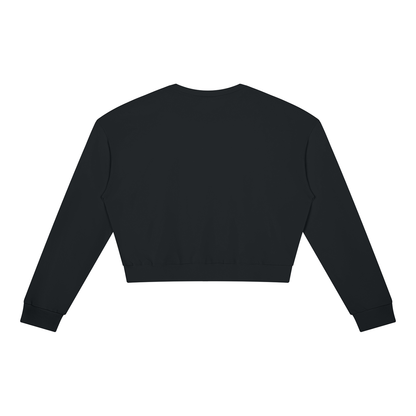 Women's Crewneck Sweatshirt in black, alternate angle