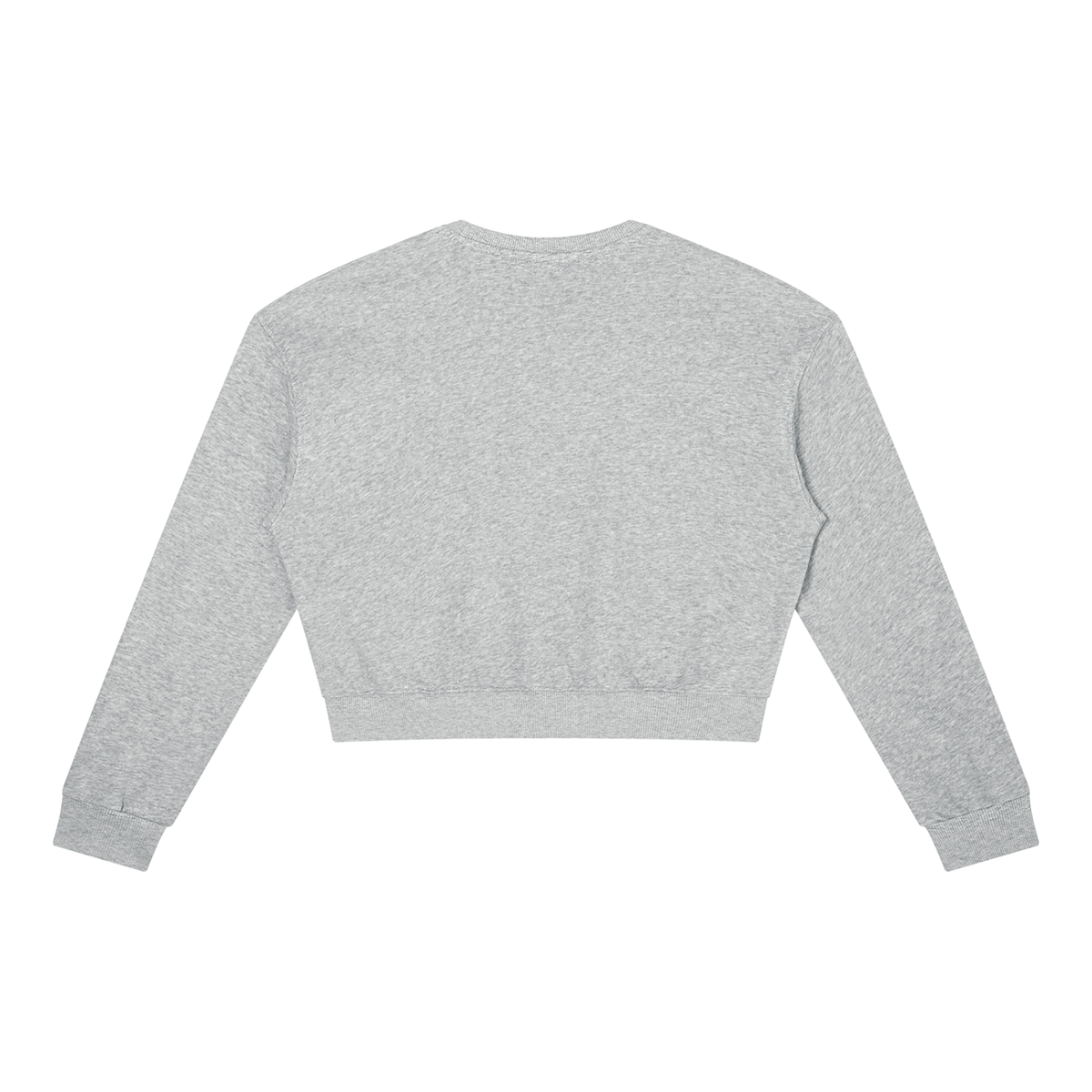 Women's Crewneck Sweatshirt in flower gray, alternate angle