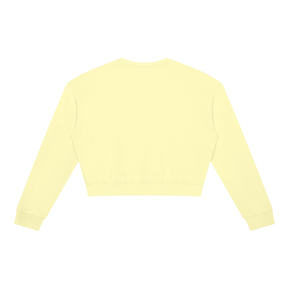 Women's Crewneck Sweatshirt in light yellow, alternate angle