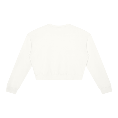 Women's Crewneck Sweatshirt in white, alternate angle