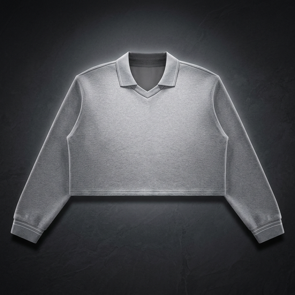 Women's Crop Collared Sweatshirt