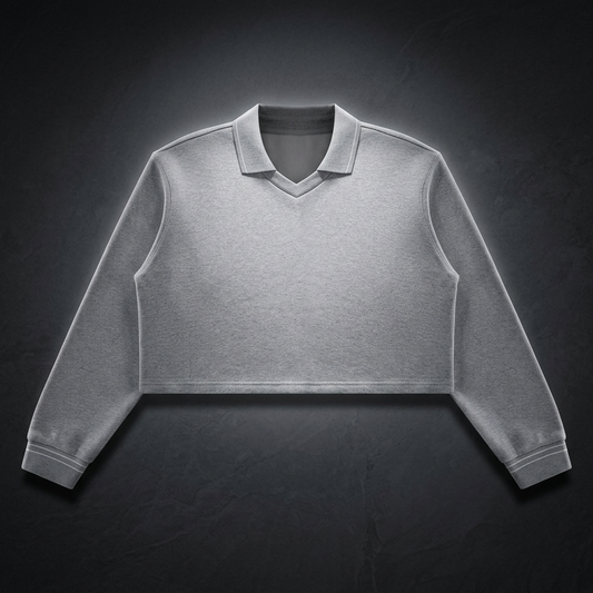 Women's Crop Collared Sweatshirt