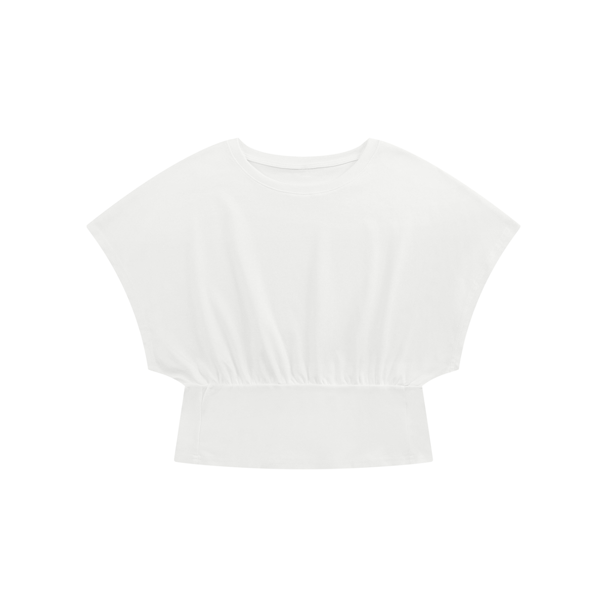 Women's Crop Dolman T-Shirt in white