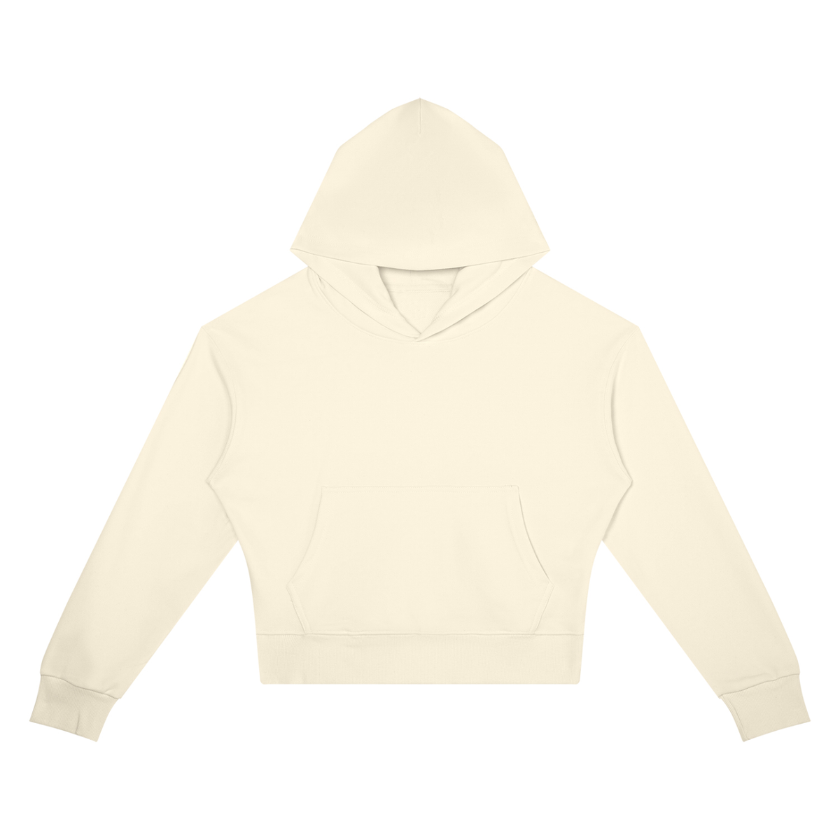 Women's Crop Drop Shoulder Hoodie in apricot