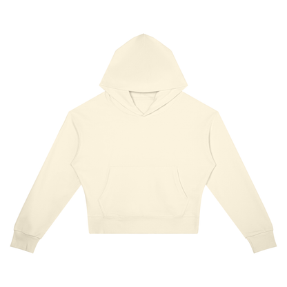 Women's Crop Drop Shoulder Hoodie in apricot