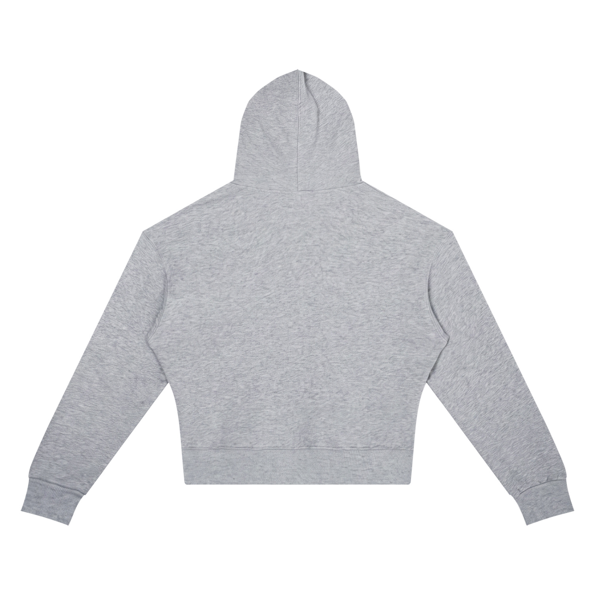 Women's Crop Drop Shoulder Hoodie in flower gray, alternate angle
