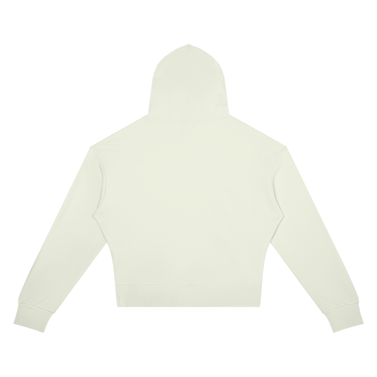 Women's Crop Drop Shoulder Hoodie in light green, alternate angle