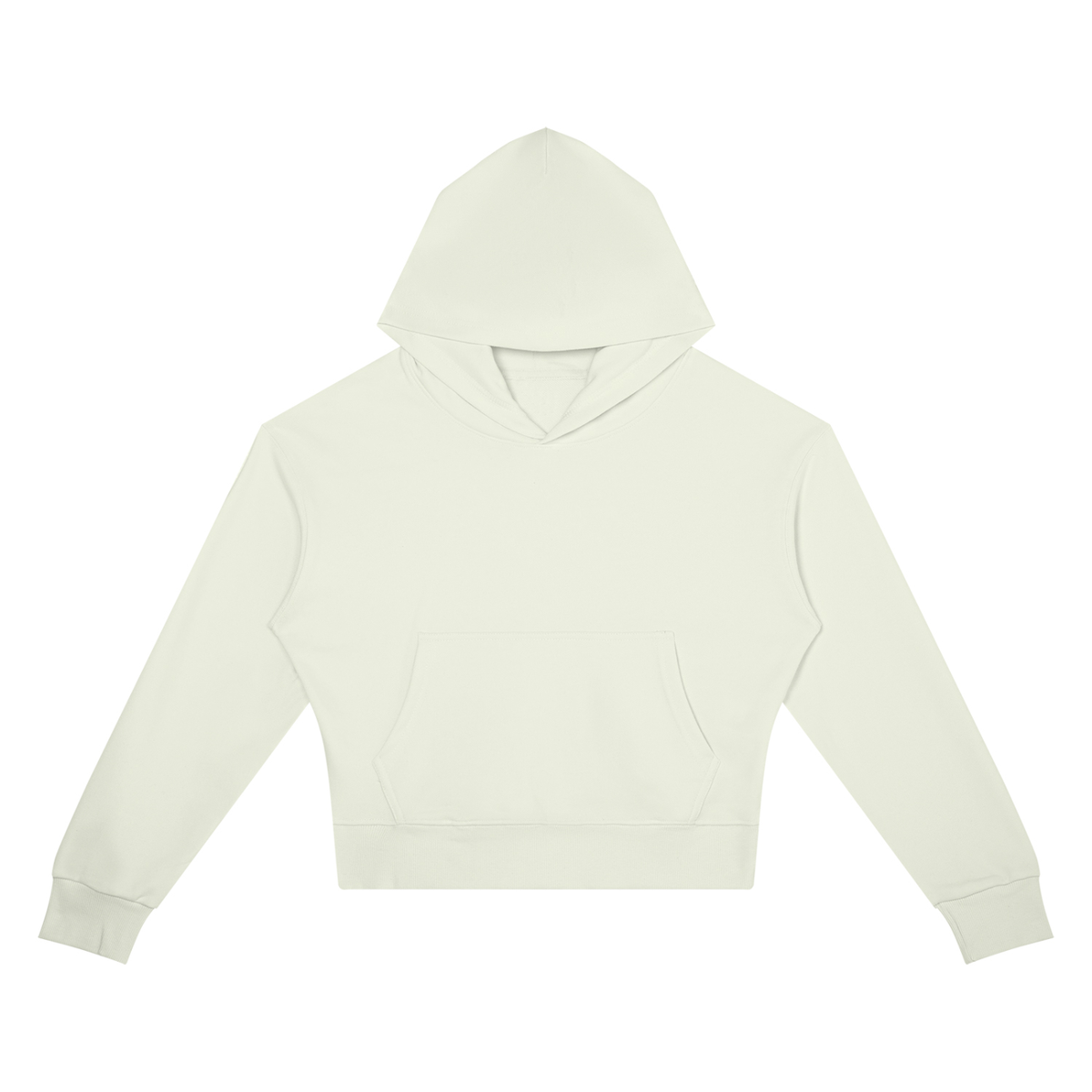 Women's Crop Drop Shoulder Hoodie in light green