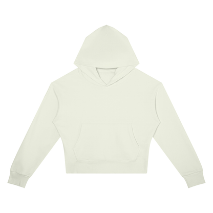 Women's Crop Drop Shoulder Hoodie in light green