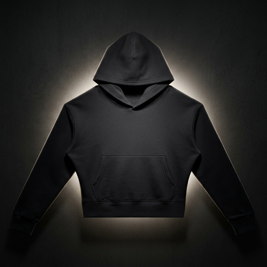 Women's Crop Drop Shoulder Hoodie, view 1