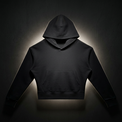 Women's Crop Drop Shoulder Hoodie, view 1