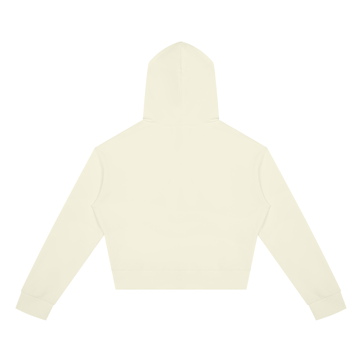 Women's Crop Full Zip Hoodie in light green, alternate angle