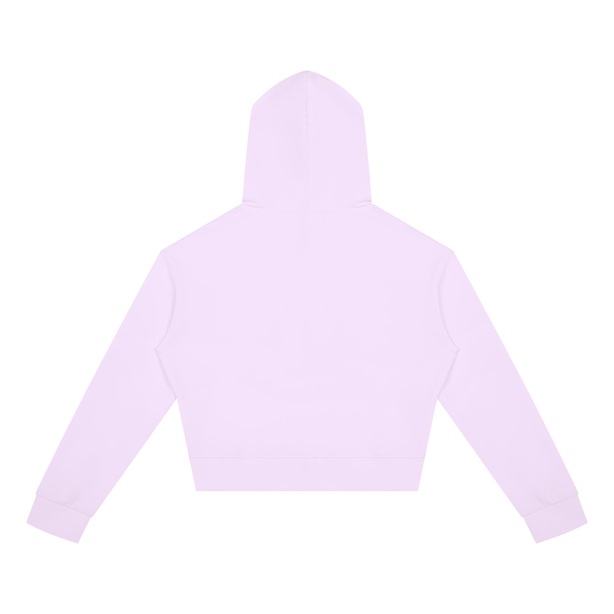 Women's Crop Full Zip Hoodie in light purple, alternate angle