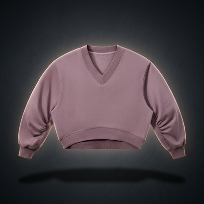Women's Crop V-Neck Sweatshirt