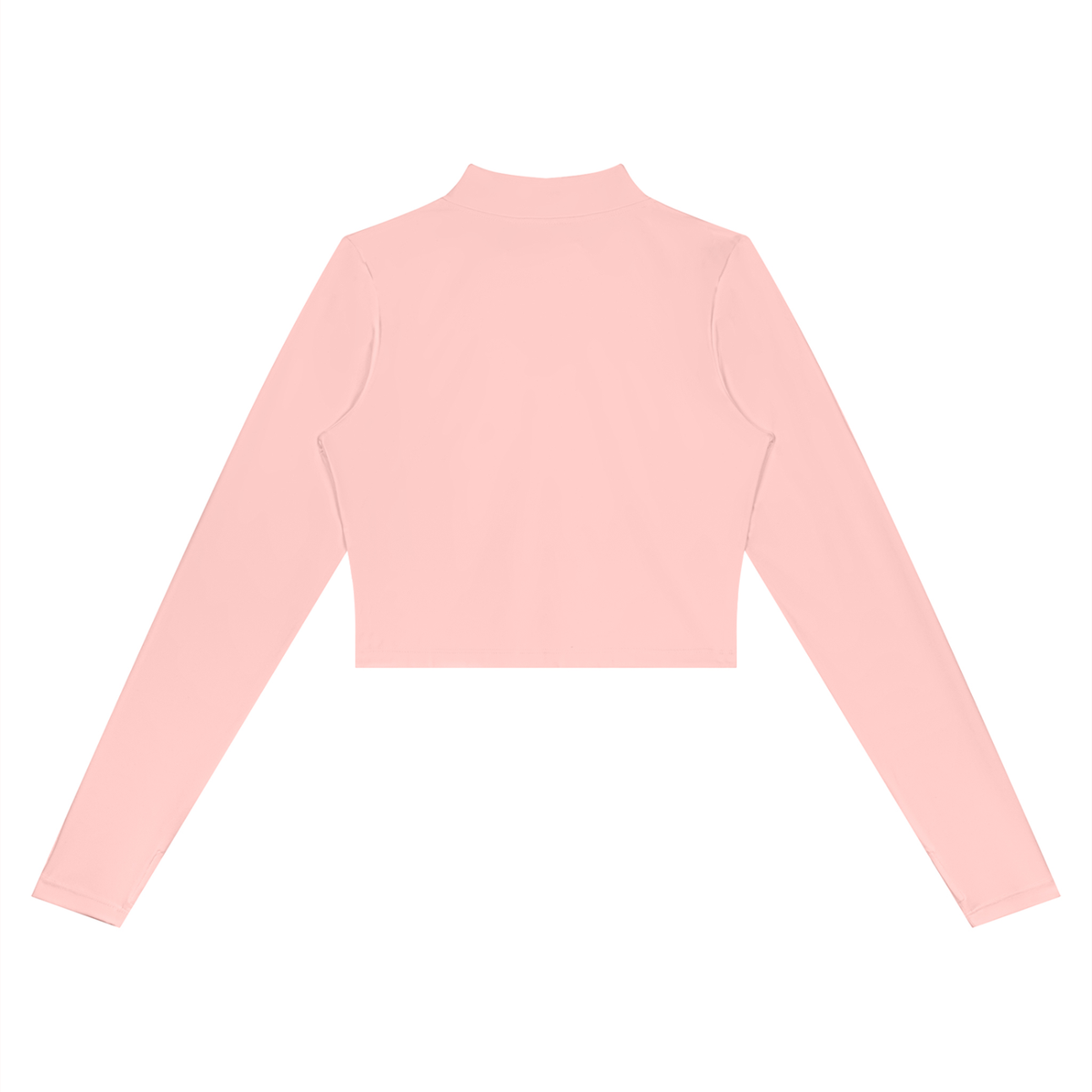 Women's Crop Yoga Sports Full Zip Jacket in pink, alternate angle