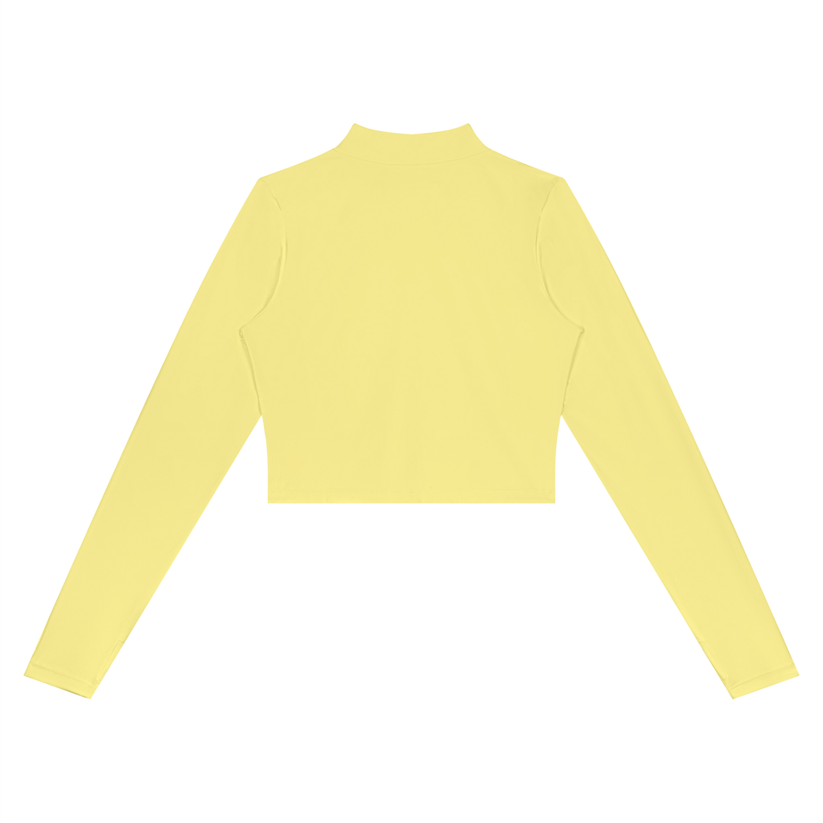 Women's Crop Yoga Sports Full Zip Jacket in yellow, alternate angle