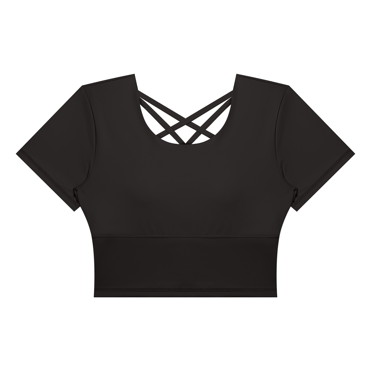 Women's Crop Yoga T-Shirt in black