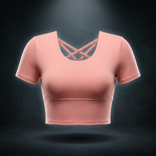 Women's Crop Yoga T-Shirt, view 1