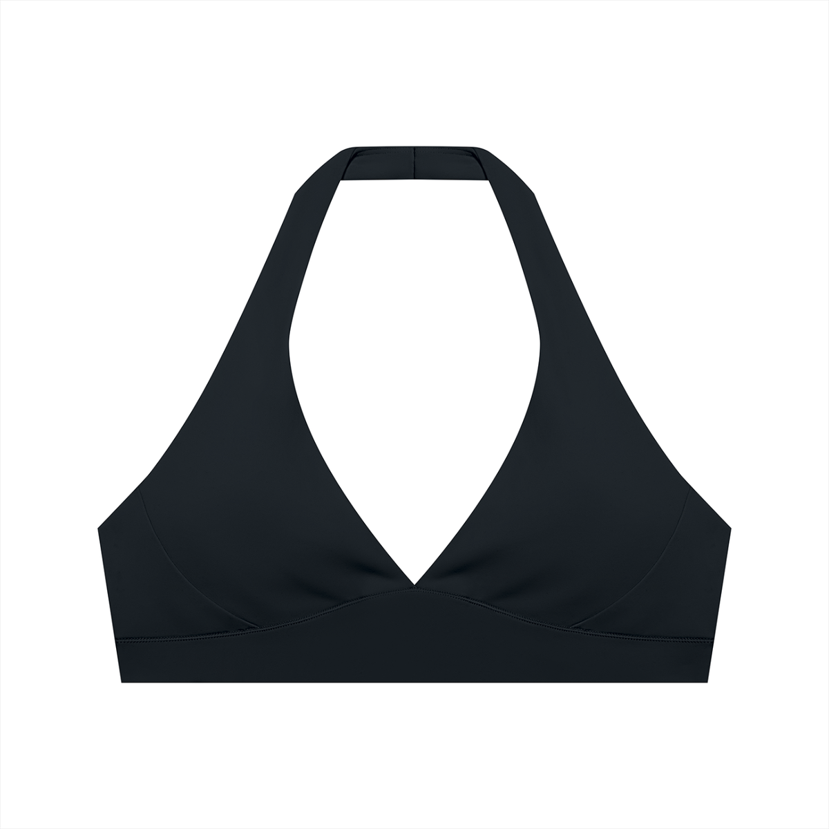 Women's Cropped Halter Yoga Sports Bra in black
