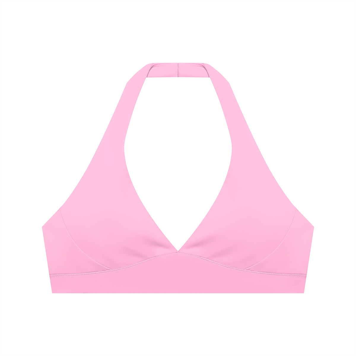 Women's Cropped Halter Yoga Sports Bra in pink