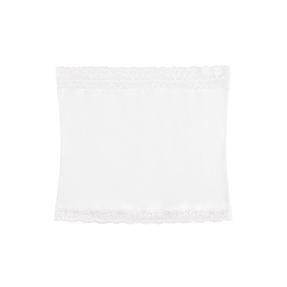 Women's Cropped Paneled Tube Top in white