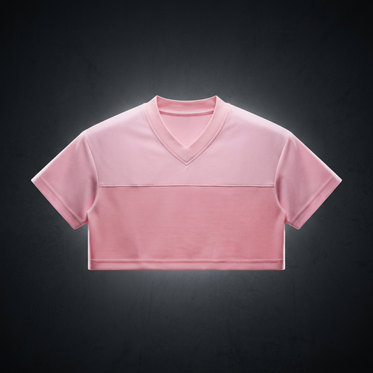 Women's Cropped Paneled V-Neck Jersey