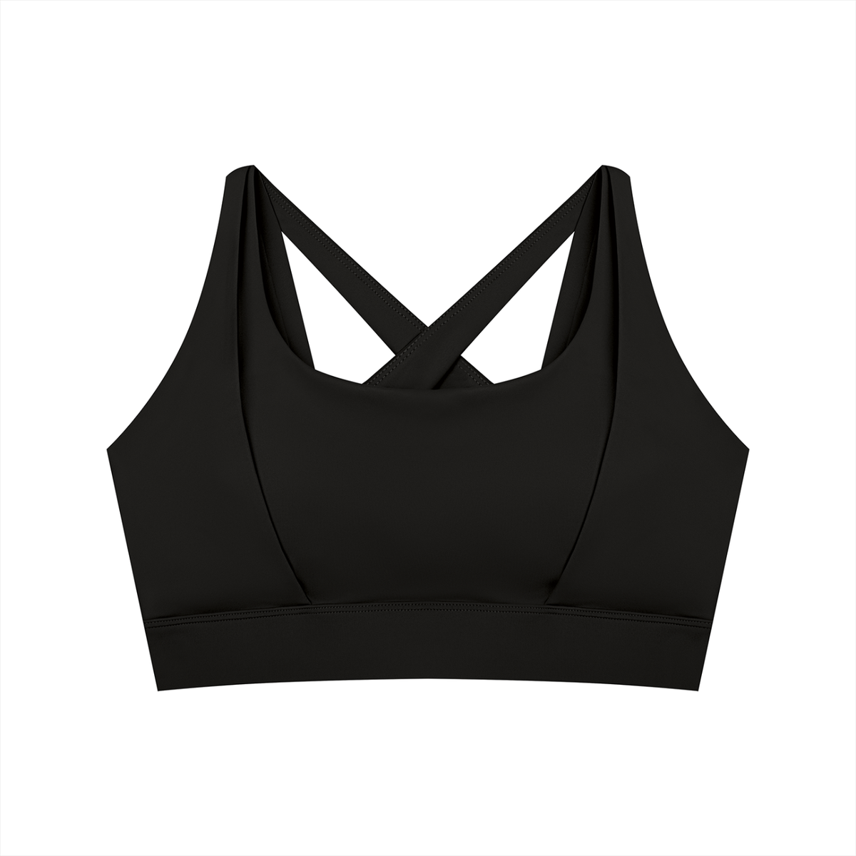 Women's Cropped Yoga Sports Bra in black